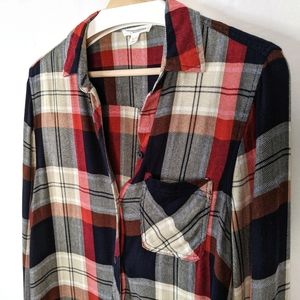 💚HP BEACHLUNCHLOUNGE Never Worn Plaid Top Small